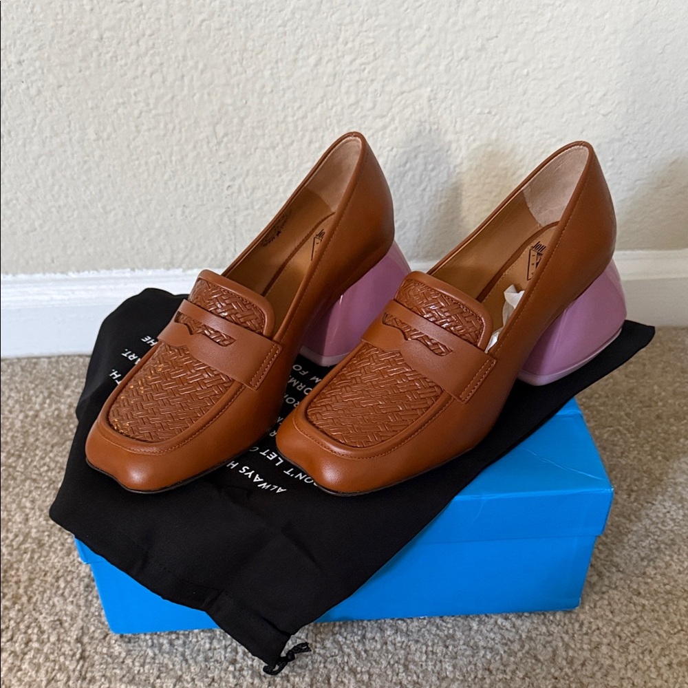 Fluvog Brown and Pink Women's Loafers